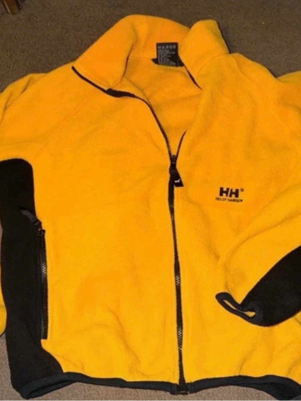 Helly Hansen Yellow and Black Performance Fleece Jacket